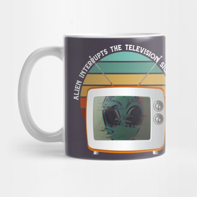 Alien Interrupts the Television Signal 1977 by HarlinDesign
